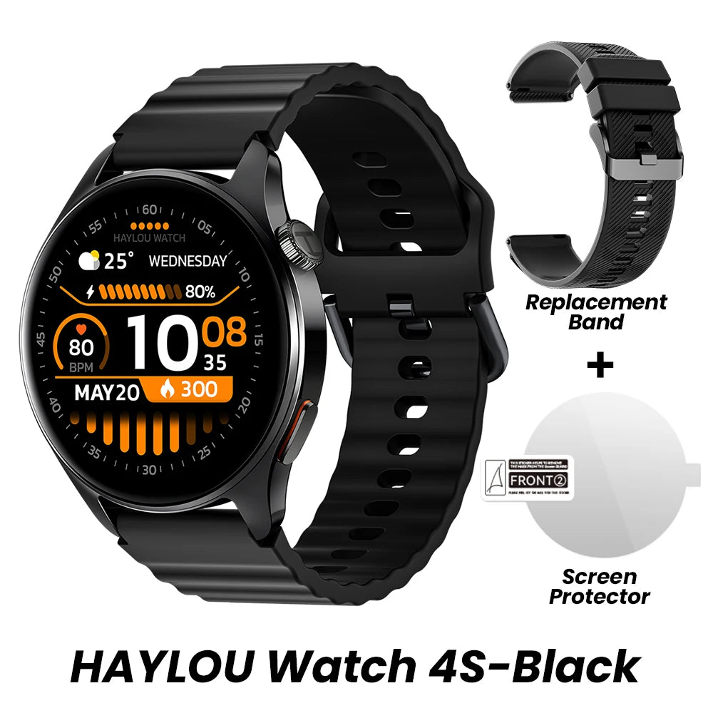HAYLOU Watch 4S GPS Smartwatch 1.43” HD AMOLED Display 5 Satellite GPS Positioning 120+ Workout Modes Sport Fitness Smart Watch
