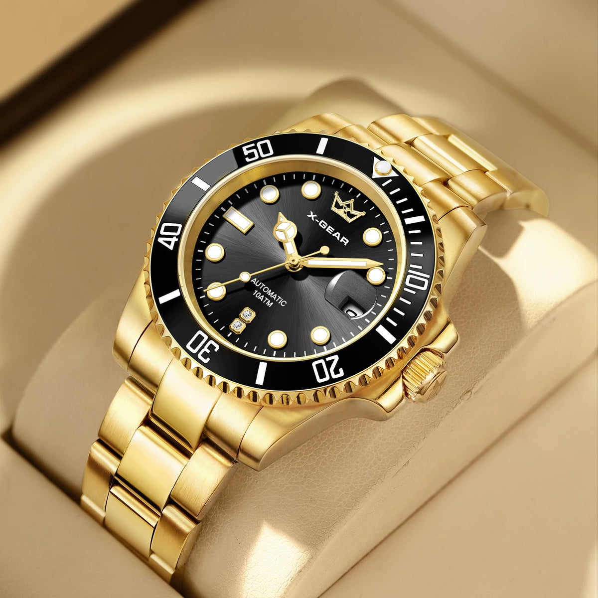 2026 New Men Automatic Mechanical Watches Stainless Steel Waterproof Watch Water Ghost Luminous Dive Watch with Ceramic Bezel