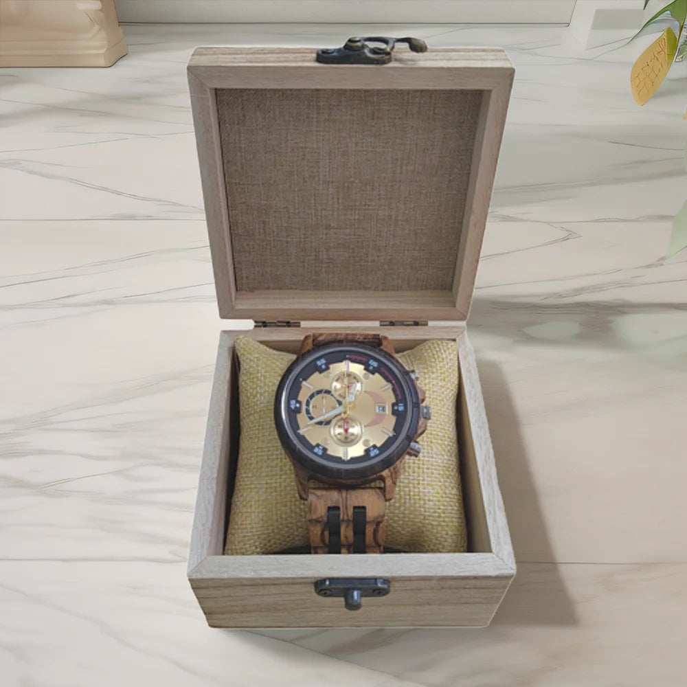 Wooden Watches for Men Fashion Anniversary Wedding Day Gift For Husband Personalized Engraved Custom Wood Watch Dropshipping