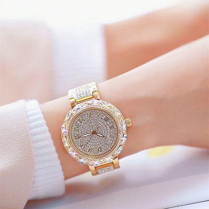Fashion Women Watches Stainless Steel Rhinestone Crystal Ladies Quartz Watch Women Dress Clock Dropshiping montre femme