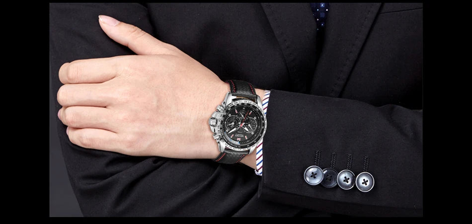 MEGIR Watches Men's Quartz Wrist Watches Top Brand Luxury Male Fashion Casual Luminous Waterproof Clock Leather Watch Hot 1010