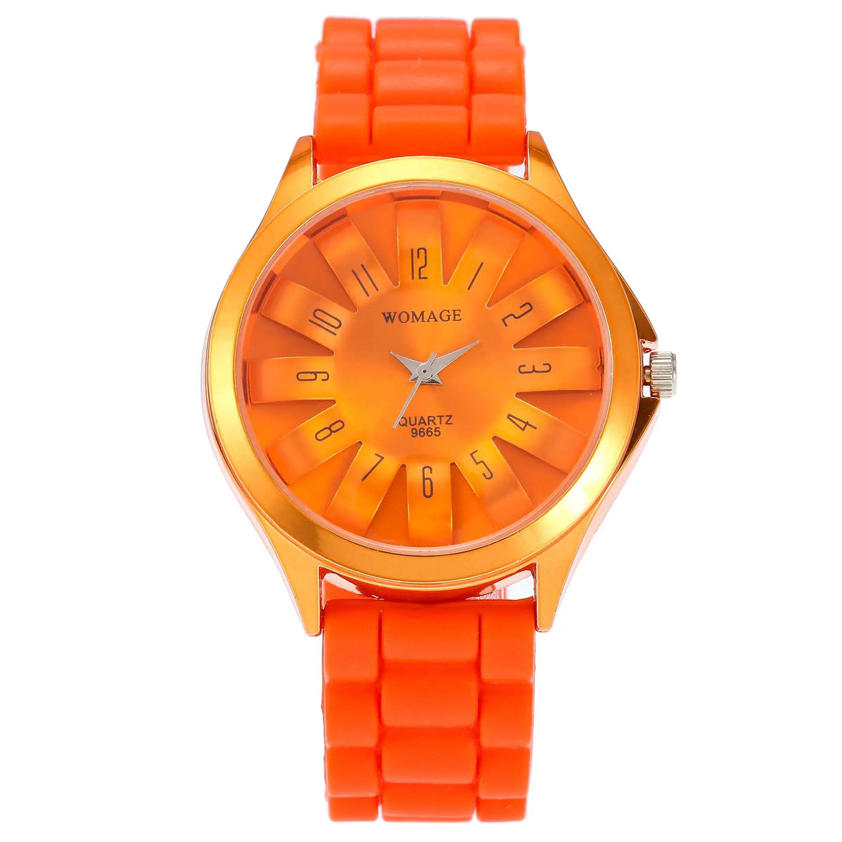 Fashion WOMAGE Women Dress Watches Top Luxury Brand Steel Floral Chrysanthemum Dial Lady Rubber Jelly Band Gift Relogio Feminino
