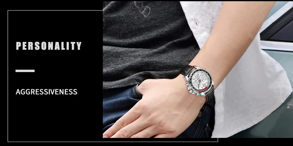 MEGIR Watches Men's Quartz Wrist Watches Top Brand Luxury Male Fashion Casual Luminous Waterproof Clock Leather Watch Hot 1010