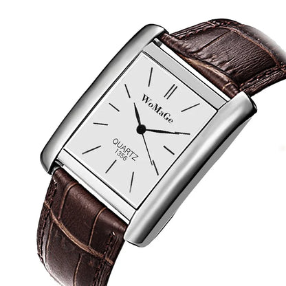 WoMaGe Women's Watches Top Brand Luxury Ladies Watch Women Watches Leather Strap Women's Rectangle Watch Clock Reloj Mujer