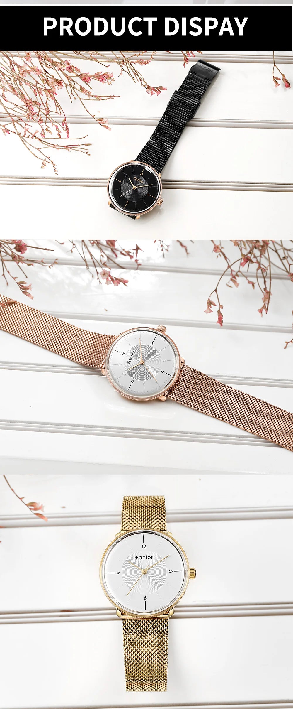 Fantor Brand Luxury Fashion Elegant Woman Watch relogio feminino Ladies Wrist Watch for Women