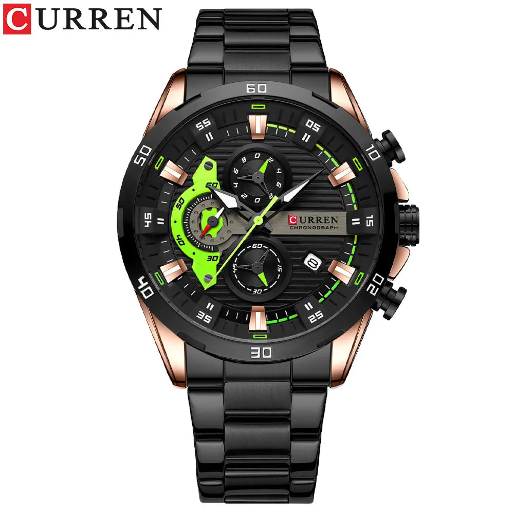 Watches For Men CURREN Man WristWatch Waterproof Chronograph Men Watch Military Top Brand Luxury StainlessSteel Sport Male Clock