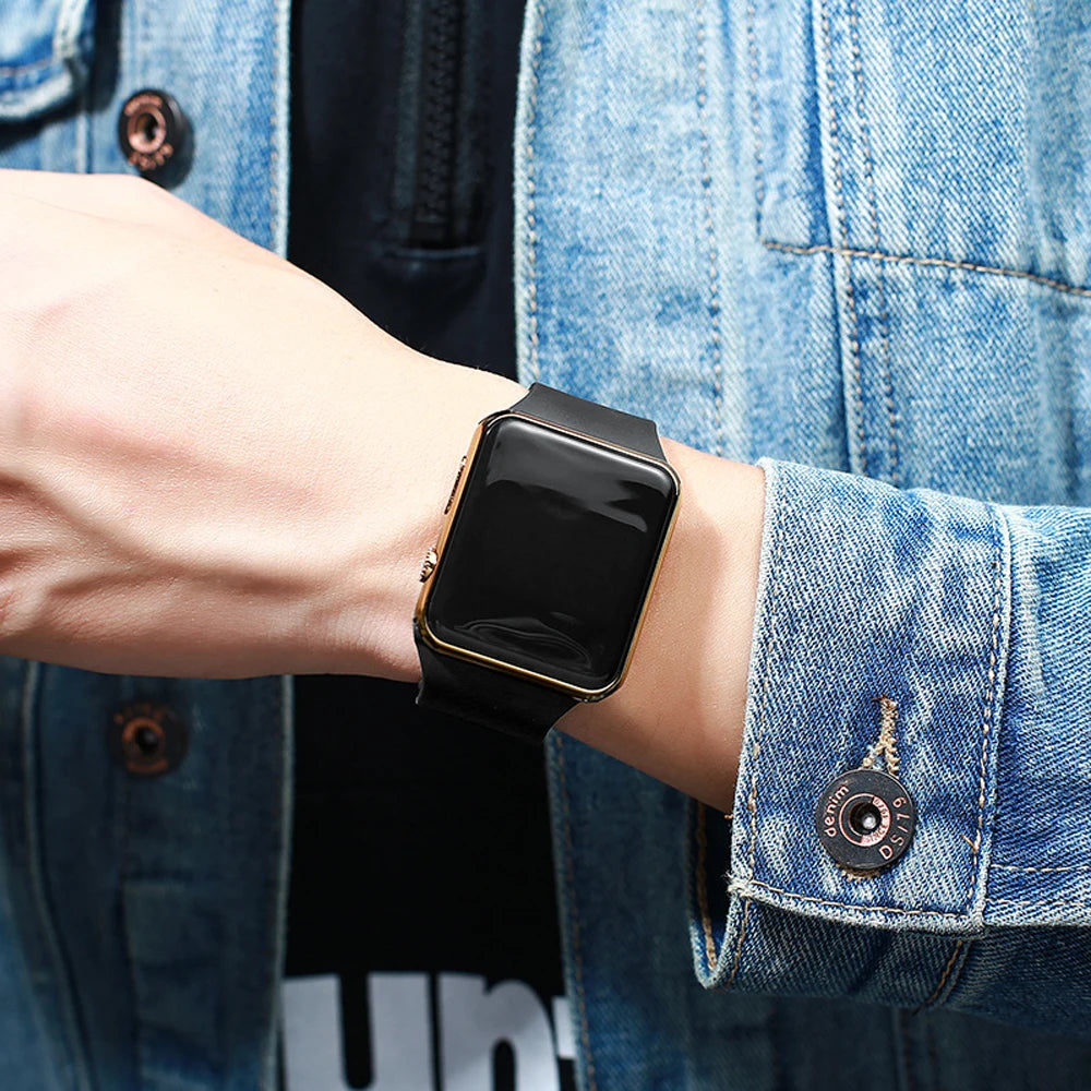Digital Watches  Men For Women Electronic LED  Wristwatch  Fashion Casual Simple Silicone Female Clock