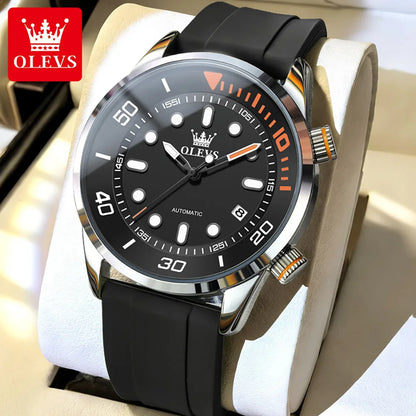OLEVS Watches for Men Top Luxury Brand Automatic Mechanical Watch Super Waterproof Luminous Swim Diving Watch Reloj 6751