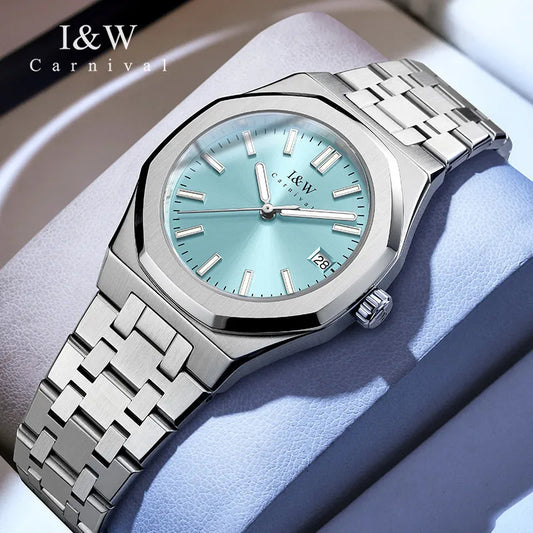 2026 New Switzerland Watches for Woman Luxury Brand CARNIVAL Quartz Watches High Quality Sapphire Date Waterproof Montre Femme
