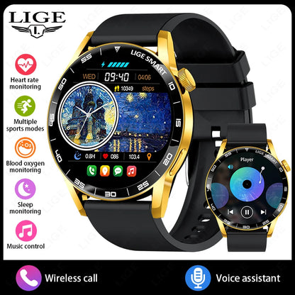 LIGE 2026 New Smartwatch Men For Android iOS Phone 1.38" HD Bluetooth Call Heart Rate Monitor Waterproof Sport Smart Watch Women