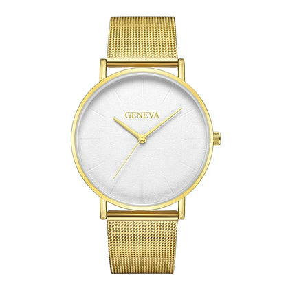 2025 Women's Watch Vintage Classic Fashion Dial Casual Steel Strip Strap Gold Rose Feminine Casual Quartz Wristwatch