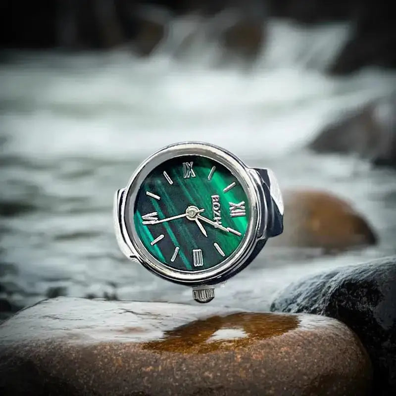Fashion Forward Finger Watch Ring; Vintage Alloy Shell Design; Quartz Movement; An excellent choice for Men's and Women's Gift