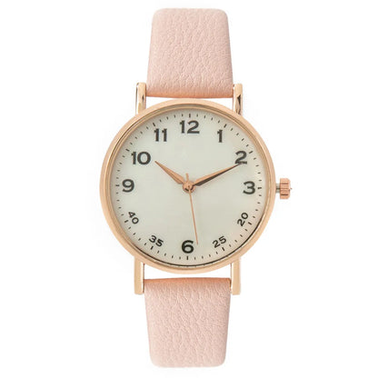 Fashion Ladies Brand Watches Simple Round Digital Hand Women Quartz Watch Casual Leather Strap Clock Gift Wristwatches