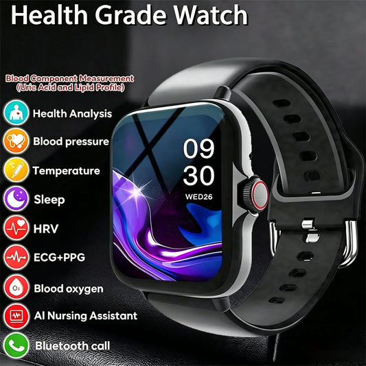 2026 smart watch HD screen 5ATM waterproof Bluetooth call，control photos ，sport mode，DIY dial smartwach for men and women