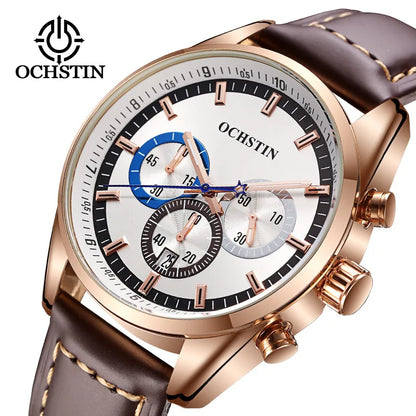 Swiss brand new multi-functional business men's watch waterproof luminous quartz watch live broadcast hot sale**