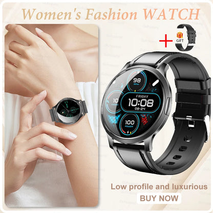 2026New Ladies' Smart Watch AMOLED Display Custom Dial Sport Fitness Health Tracke Waterproof Bracelet Music Digital Clock Women