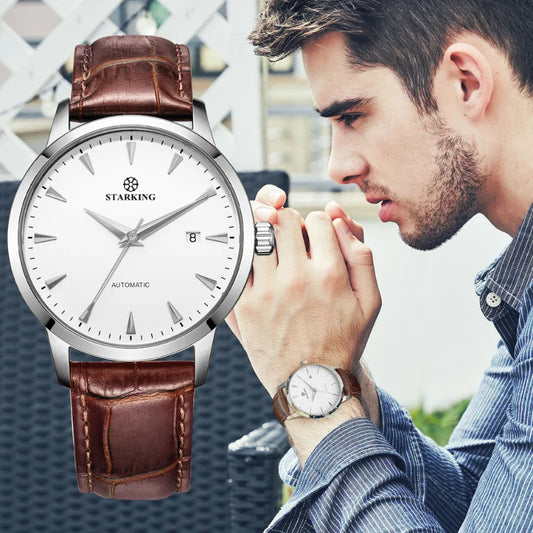 Men's Automatic Self-Winging Watch  Classic Series 40mm Dial with Mechanical Movement Sapphire Mirror Day Function 5ATM