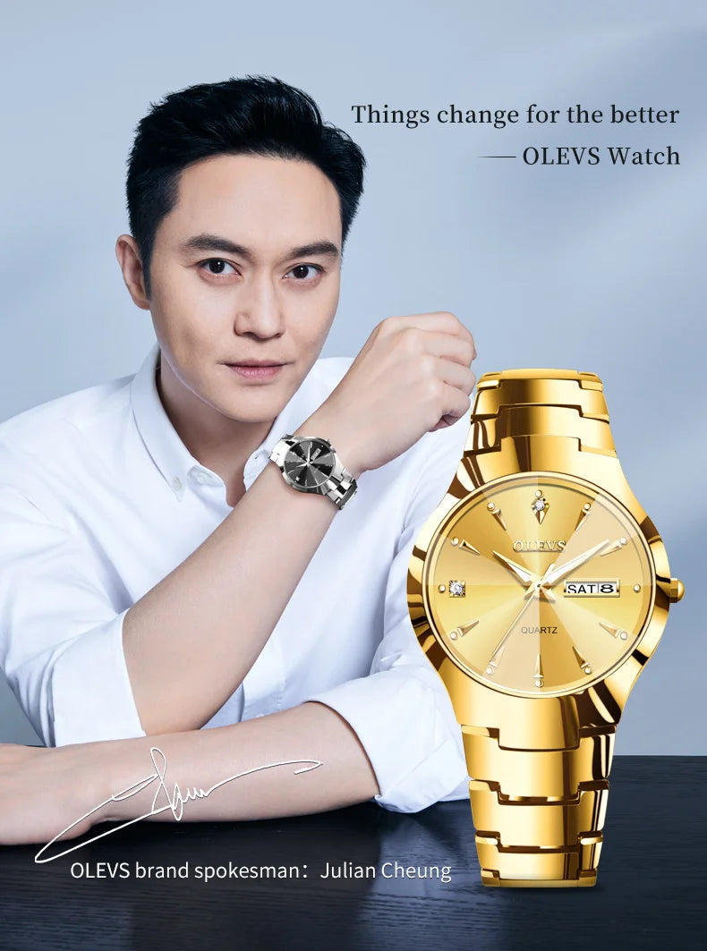 OLEVS Brand Watch Hot Selling Waterproof Tungsten Steel Men's Watch 8697