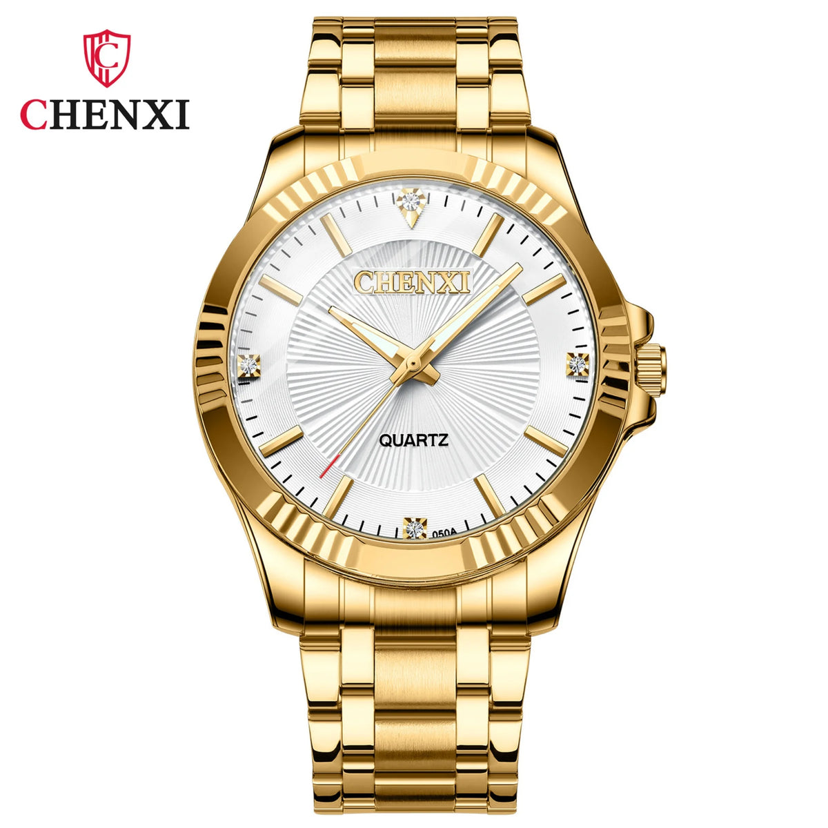 Couple Quartz Watch Men Women Band Round Wristwatch Luxury Gold Waterproof Lover Watches Ideal Gift For Wedding Anniversary