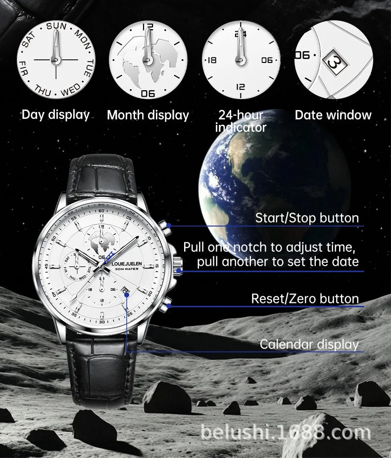 Men's New Automatic Mechanical Watch Fashion Business Casual Wristwatch Luxury Waterproof Date Display