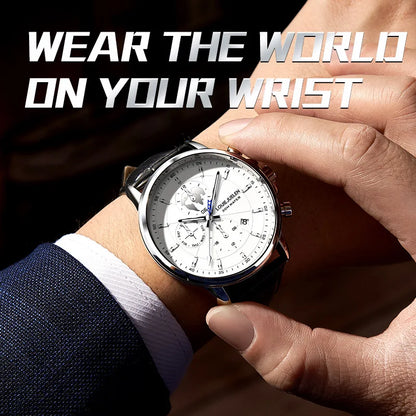 Men's New Automatic Mechanical Watch Fashion Business Casual Wristwatch Luxury Waterproof Date Display
