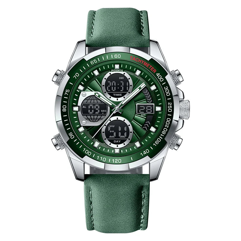 LIGE Top Watches for Men Leather Men Military Sport Waterproof Watch Quartz WristWatch Chronograph Male Clock