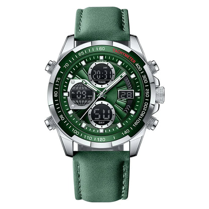 LIGE Top Watches for Men Leather Men Military Sport Waterproof Watch Quartz WristWatch Chronograph Male Clock