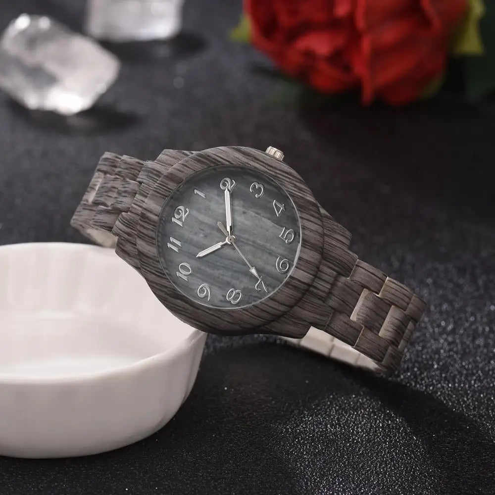 2022 New Fashion Wooden Watch Women's Watches Imitation Wood Leather Band Quartz Wristwatches Ladies Free Shipping Montre Femme