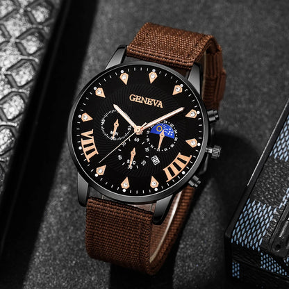 4Pcs High‑End Men's Wristwatch For Daily Wear, Perfect Gift For Birthdays,Christmas, Thanksgiving & Halloween (Box Not Included)