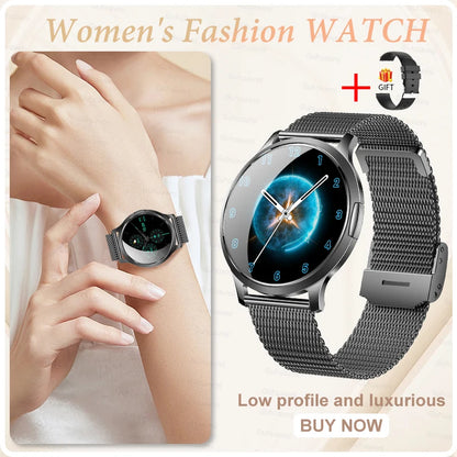 2026New Ladies' Smart Watch AMOLED Display Custom Dial Sport Fitness Health Tracke Waterproof Bracelet Music Digital Clock Women