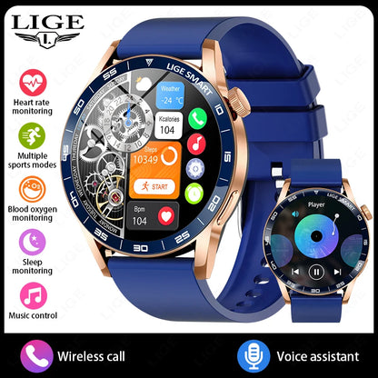 LIGE 2026 New Smartwatch Men For Android iOS Phone 1.38" HD Bluetooth Call Heart Rate Monitor Waterproof Sport Smart Watch Women