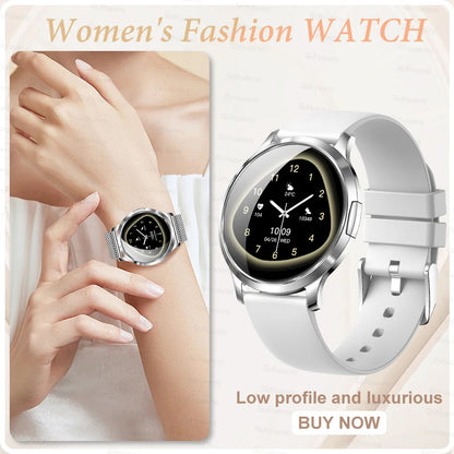 2026New Ladies' Smart Watch AMOLED Display Custom Dial Sport Fitness Health Tracke Waterproof Bracelet Music Digital Clock Women