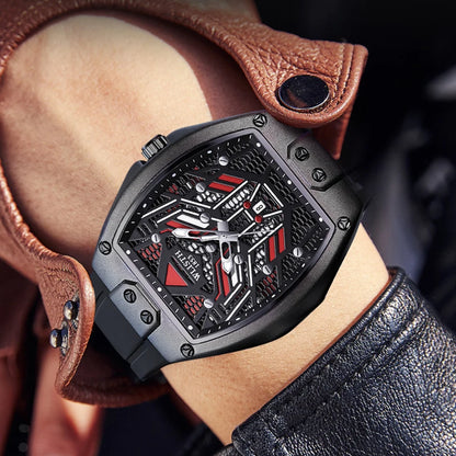 2025 Fashion Luxury Wine Barrel Shaped Watches for Man Quartz Wristwatch for Male Watch Luminous Waterproof Trendy Clock reloj
