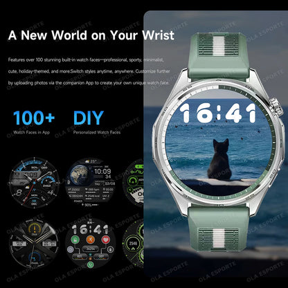 Men Smart Watch 1.52" HD Screen Bluetooth 5.4 Wireless Call Information Reminder Health Monitor Smart Watch IP68 Waterproof HT30