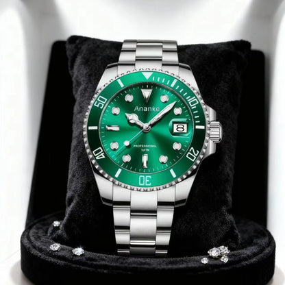 2025 New Men Luxury Sports Watches Quartz Wristwatches Waterproof Stainless Steel Strap Luminous Auto Date Casual Dress Watch