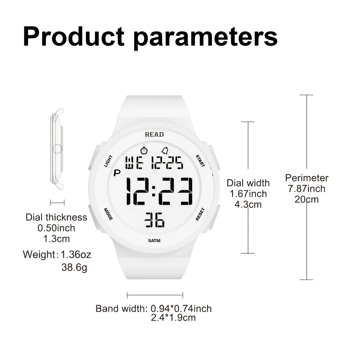 Watches for Women, Fashion Watch With High-Resolution LED Definition Display, Waterproof Multi-Function Electronic Digital Watch