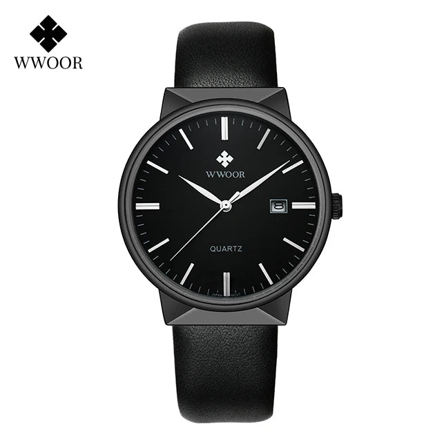 2022 Fashion Wwoor Top Brand Men Simple Slim Watches Luxury Gold Steel Mesh Ultra Thin Waterproof Date Wrist Watch Golden Clock