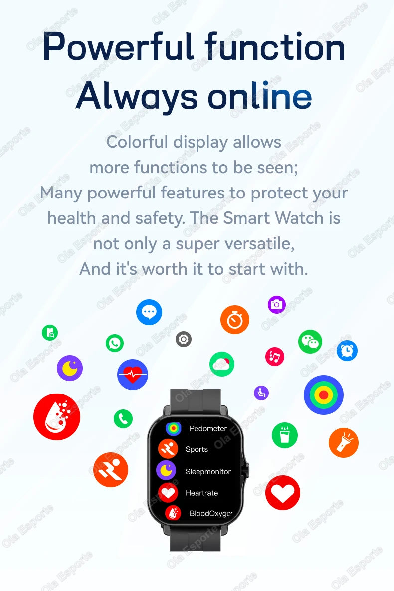 Smart Watch 1.83" Hd Screen Bluetooth Call Heart Rate Blood Oxygen Health Monitor Sports Smartwatch Women Men Holiday Gifts Ht30