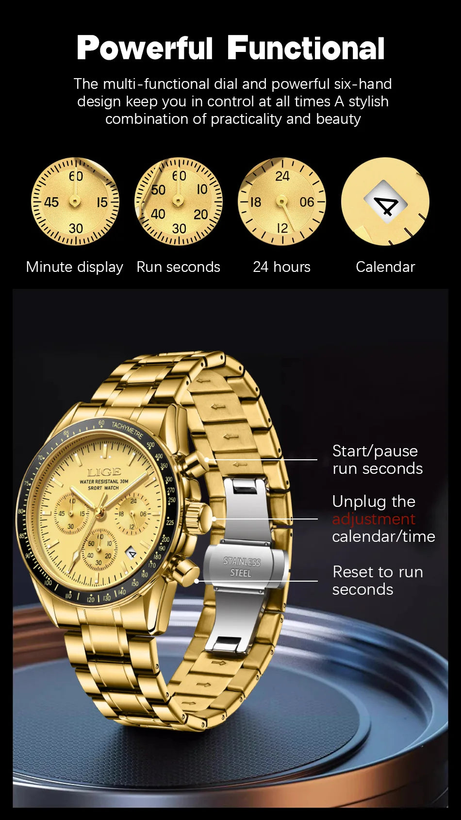 2026 New Sports Watch Men Top Brand Luxury Mens Watches Business Waterproof Military Quartz Chronograph Wristwatch Montre Homme