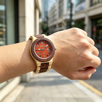 Wooden Watch for Men, Handmade Lightweight Wooden Wrist Watches, Mens Wooden Watch, Wood Watch Gifts for Men