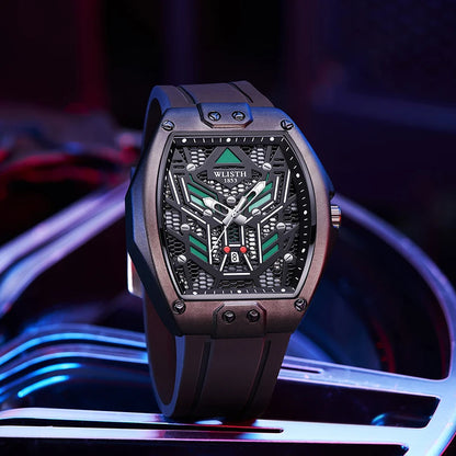 2025 Fashion Luxury Wine Barrel Shaped Watches for Man Quartz Wristwatch for Male Watch Luminous Waterproof Trendy Clock reloj