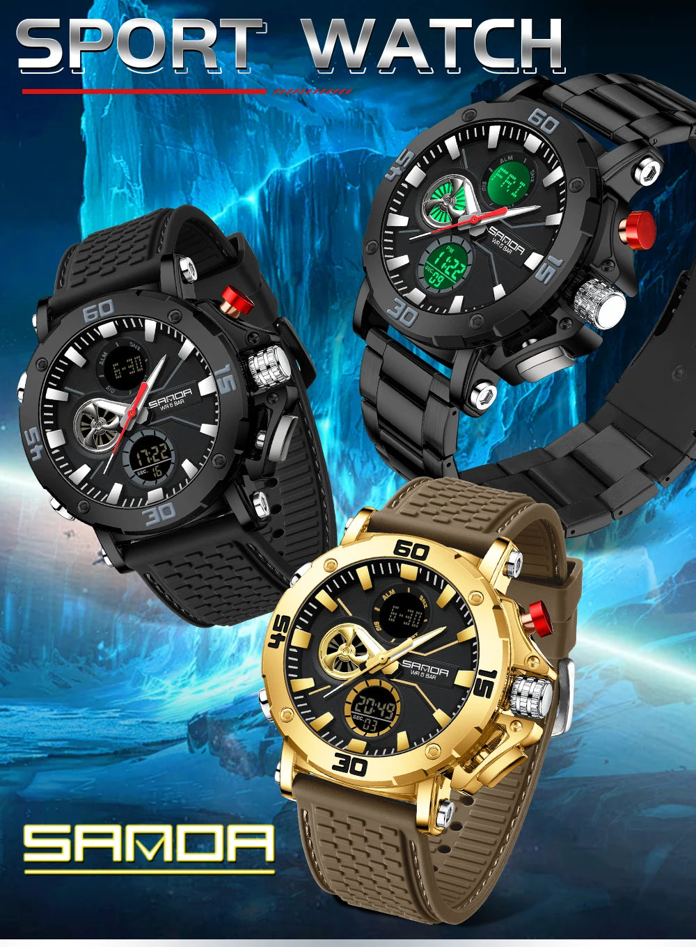 Fashion Brand Men Watches G-Style Clock Trend Sports Watch For Man Analog Wristwatch Mens Shock Quartz Military Watch Waterproof