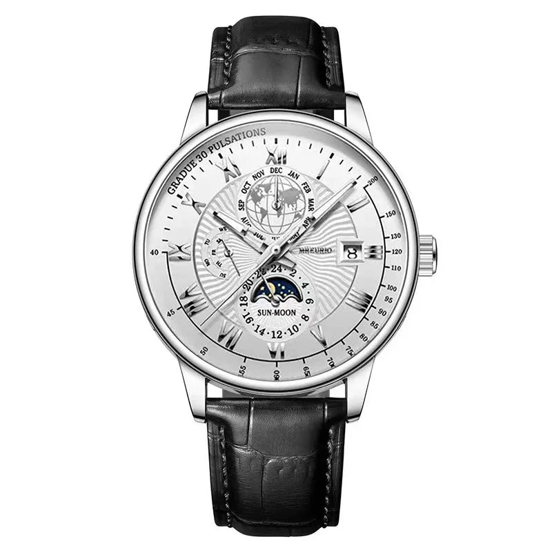 2026 Men Watch Fashion Top Luxury Sport Men's Wristwatch Waterproof Luminous Leather Date Quartz Watches Man Clock