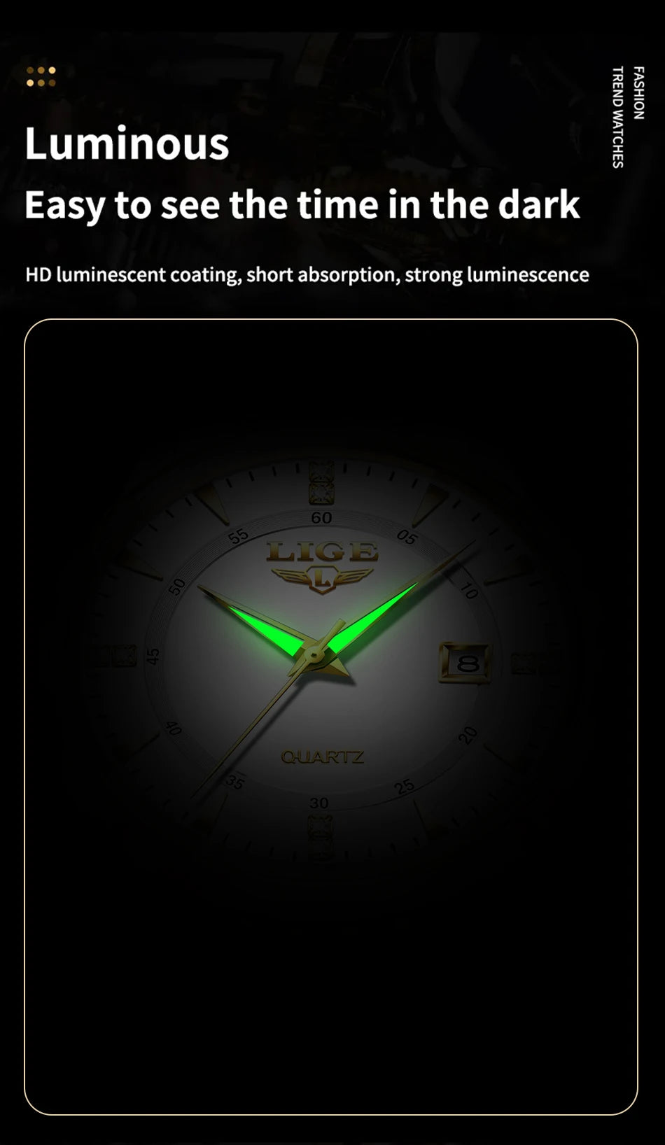 LIGE New Waterproof Watches Women Fashion Women's Bracelet Watch Top Brand Luxury Date Quartz Watch for Women Relogio Feminino