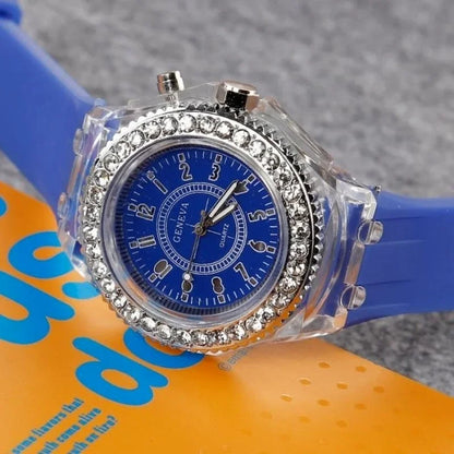 Luminous Fashion Colorful LED Glowing Watches For Men And Women Student Watches Fluorescent Quartz Watches