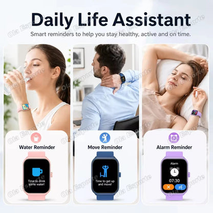 Smart Watch Plus Men Women Plus Full Touch Screen Sports Fitness Watch BT Call Android Phone Digital Multidial Smartwatch HW12
