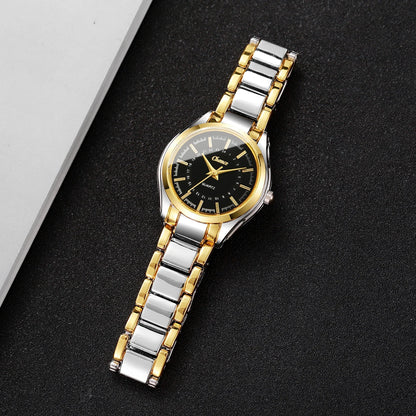2PCS Fashion Couple Watches Luxury Men Business Watch Women Quartz Wristwatches Clock Gift（Without Box）
