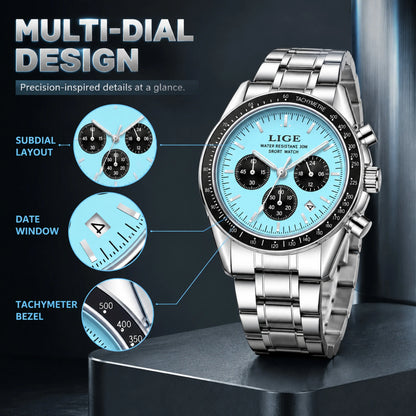 2026 New Sports Watch Men Top Brand Luxury Mens Watches Business Waterproof Military Quartz Chronograph Wristwatch Montre Homme