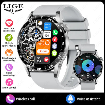 LIGE 2026 New Smartwatch Men For Android iOS Phone 1.38" HD Bluetooth Call Heart Rate Monitor Waterproof Sport Smart Watch Women