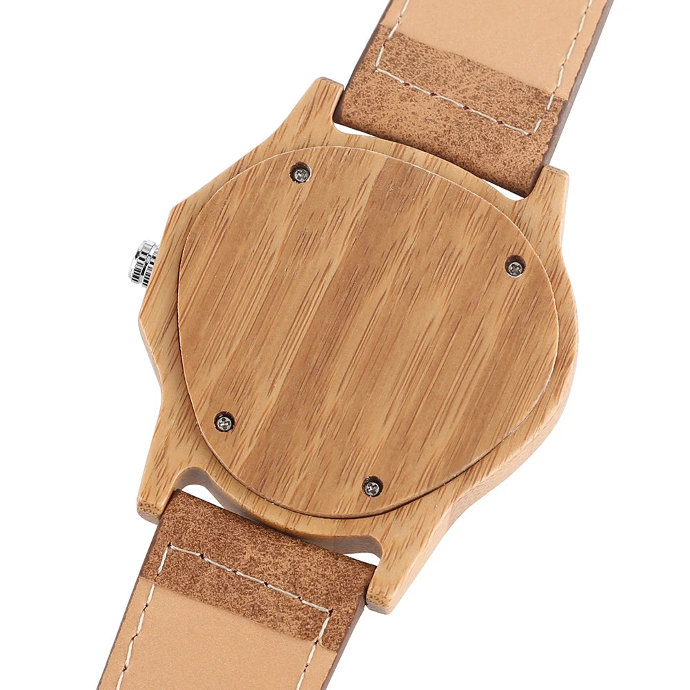 Unique Wooden Watches for Men Sport Racing Design Geometric Triangle Man's Quartz Watch Bamboo Relogio Masculino Orologio Uomo